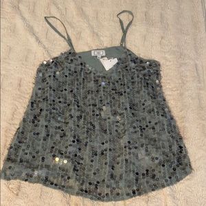 MLV spaghetti strap sequin top